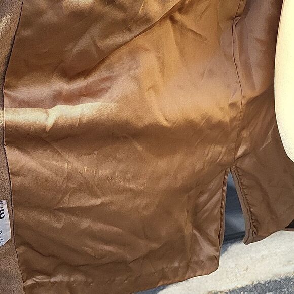 Vintage Kashmiracle Tan Coat Size L/XL Cahmere Like - Picture 6 of 13